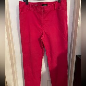 Hot pink Talbots performance fabric pants